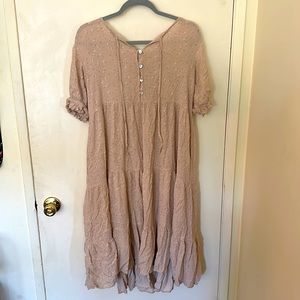 Cream prairie-style floral dress